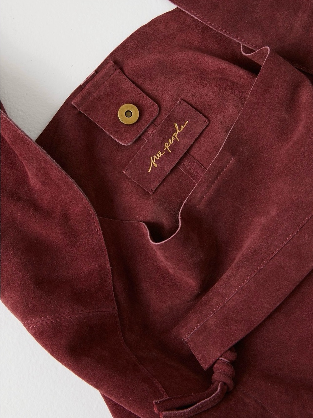The Free People Jessa Suede Carryall in Wild Mulberry - 100% Leather - Picture 5 of 10